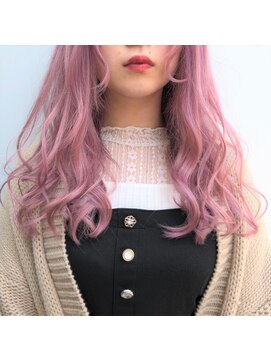 アンド バイ ヘアサロン(AND by hair salon) キャンディーピンクカラー
