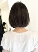 ショートボブグレージュハイライトレイヤーカット髪質改善