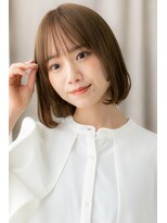 カバーヘア ブリス 大宮西口(COVER HAIR bliss)&nbsp;ミルクティーベージュ姫カットワンカールボブZ大宮20代30代40代