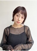 大人ミニボブ短め前髪ショートバング面長丸顔エラ張りK20240826