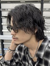 波巻きパーマツイストスパイラルパーマメンズボブサーフカール