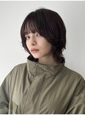 〇ミディアムウルフヘアニュアンスパーマ簡単スタイリング