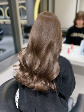 ロンドウル 熊本(Lond ulu) ウェーブミディアムメルティカラー×ブリーチなし韓国【熊本】