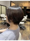 ショートボブ×ナチュラルハイライト