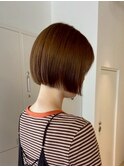 切りっぱなしショート/オレンジブラウン