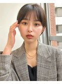好感度抜群！シースルーバング＆サイドバングの小顔ショート