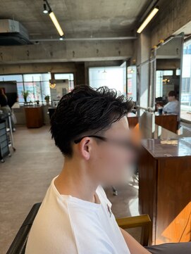 タメ(tame-) サーフカール/フェザーパーマ/ブルーブラック【都賀/メンズ】