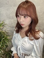 モーション 新宿(motion)&nbsp;ピンクベージュ　ケアブリーチ　韓国風ヘア