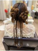 【北新地ヘアセット】ニュアンスリボンツイン