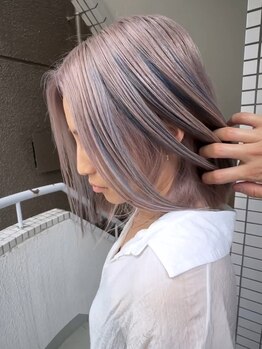 イエナ 渋谷(IENA)の写真/ケアブリーチで髪を労わりダブルカラー！憧れのミディアムヘアを叶える♪ 【ブリーチ/ダブルカラー/】】