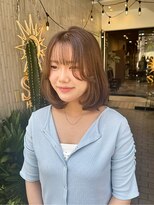 ヘアプレイスソル (HAIR PLACE SoL)&nbsp;透明感ブラウンベージュ/ミディアムボブ/レイヤーカット