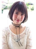  [オージュアサロン/恵比寿]ナチュラルストレートなツヤボブ