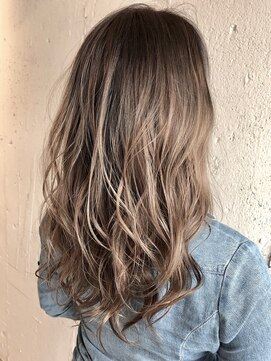 エイト 福岡天神店(EIGHT fukuoka) 【EIGHT福岡】nabe_long_バレイヤージュミルクティー☆