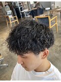 ツイストスパイラルパーマ波巻きスパイラルパーマプードルパーマ