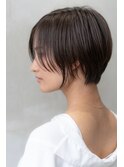 大人かわいい前髪セシルカットココアブラウンフリンジウェーブ