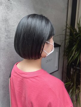 スイート ヘアデザイン(Suite HAIR DESIGN) 《Suite》ブルーブラック ミニボブ ブリーチなし