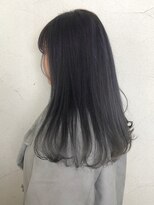 アース 三木店(HAIR & MAKE EARTH) 20代30代40代髪質改善★ブルーブラックロングウルフワンカール