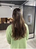 レイヤーカット ハイライト 無造作ヘア