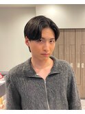 メンズセンターパート