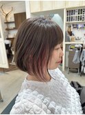 お手入れ楽ちんショートボブ 20代/30代/40代 インナーカラー