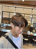 センターパート×毛流れ×シャドウパーマ