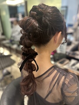 アピッシュ ギンザ(apish ginza) 浅子小百合/結婚式ヘアアレンジ/編み下ろしアレンジ