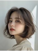 小顔ボブニュアンスカラー#ショート#ボブ#30代#40代