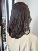 レイヤーカット ミディアムレイヤー グレージュ