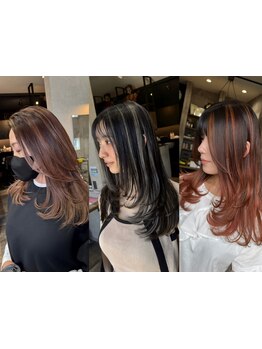 一流メーカー講師&県内最多デザインカラー実績サロン/ダメージレスにこだわったハイトーンカラーに定評あり