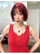 レコ 渋谷(LECO)&nbsp;ローライトレッドミニボブ