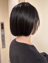 ヘアーグロウ 30代40代切りっぱなしボブミニボブタッセルボブアッシュブラック