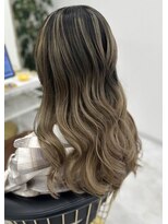 ヘアーメイク クーラ 行橋店(Hair make CURA)&nbsp;20代30代透明感カラー髪質改善メッシュミルクティーベージュ
