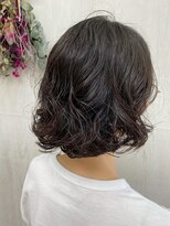 プランタン(Printemps)&nbsp;大人可愛いウェーブボブ×ダークアッシュ韓国巻き20代30代40代