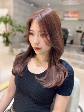 エヌ 大阪梅田店(enu) 【大阪梅田】ラベンダーピンク/韓国風くびれ巻き