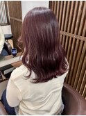 ピンクラベンダーピンクブラウンワインレッドダブルカラー京都駅