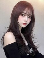 レア 新越谷(LEA) 艶感ロングレイヤー × カシスブラウン