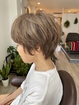 アマ サロン(AMA SALON)&nbsp;【服部天神】乾かすだけでまとまる丸みショート/透明感カラー