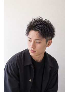 アーダーヘアサロン 武生店(ADER HAIR SALON) メンズ個性派パープルカラー×短髪スパイキーショート