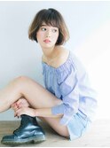 【ローネス】小顔にみえる☆ナチュラルなシンプルボブ
