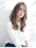 ローラン(ROULAND)&nbsp;グレージュカラーデジタルパーマスポンテニアスセミロング