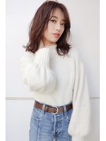 リタ(Lita)&nbsp;外ハネヘルシーウェーブ × アプリコットブラウン