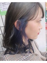 ヴィークス ヘア(vicus hair) 気分を変えたい方にオススメ☆インナーカラー×ブルー　chinatsu