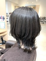 オレンジ 十三店(ORANGE)&nbsp;流行りのウルフカットに青みが深いグレージュカラー