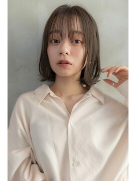 ケアリー 武蔵小杉(Carelly) 大人かわいい前髪セシルカットココアブラウンフリンジウェーブ