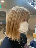 プラチナブロンド×ボブ