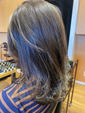 フレンズ 山鼻店(friend's) 髪質改善ハイライトカラーブリーチトリートメントセミロング