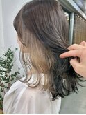 前髪_マチルダボブ_ピンクベージュ_インナーグレージュ_小出