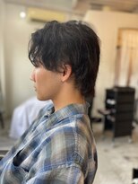 メンズカット バイ ソイクフ(メンズカット by SOY-KUFU)&nbsp;MEN’S HARE アッシュブラックカルマパーマ