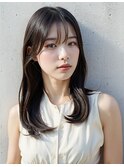 黒髪/グレージュ/ミルクティーベージュ/髪質改善【難波】