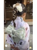 あみおろし、水引きヘアセット